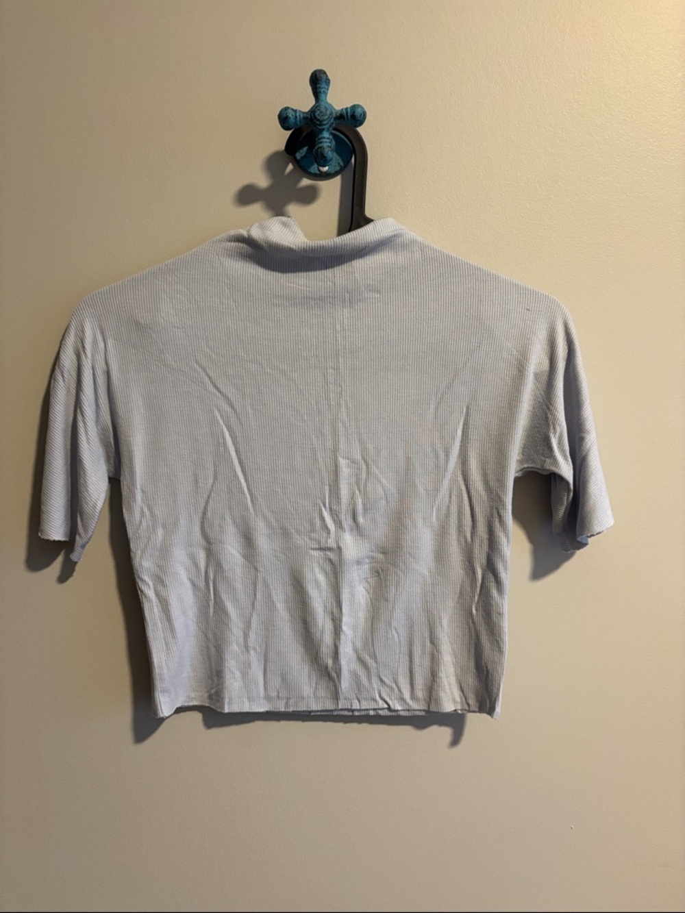 Joah Brown Ribbed Crop Tee size XS